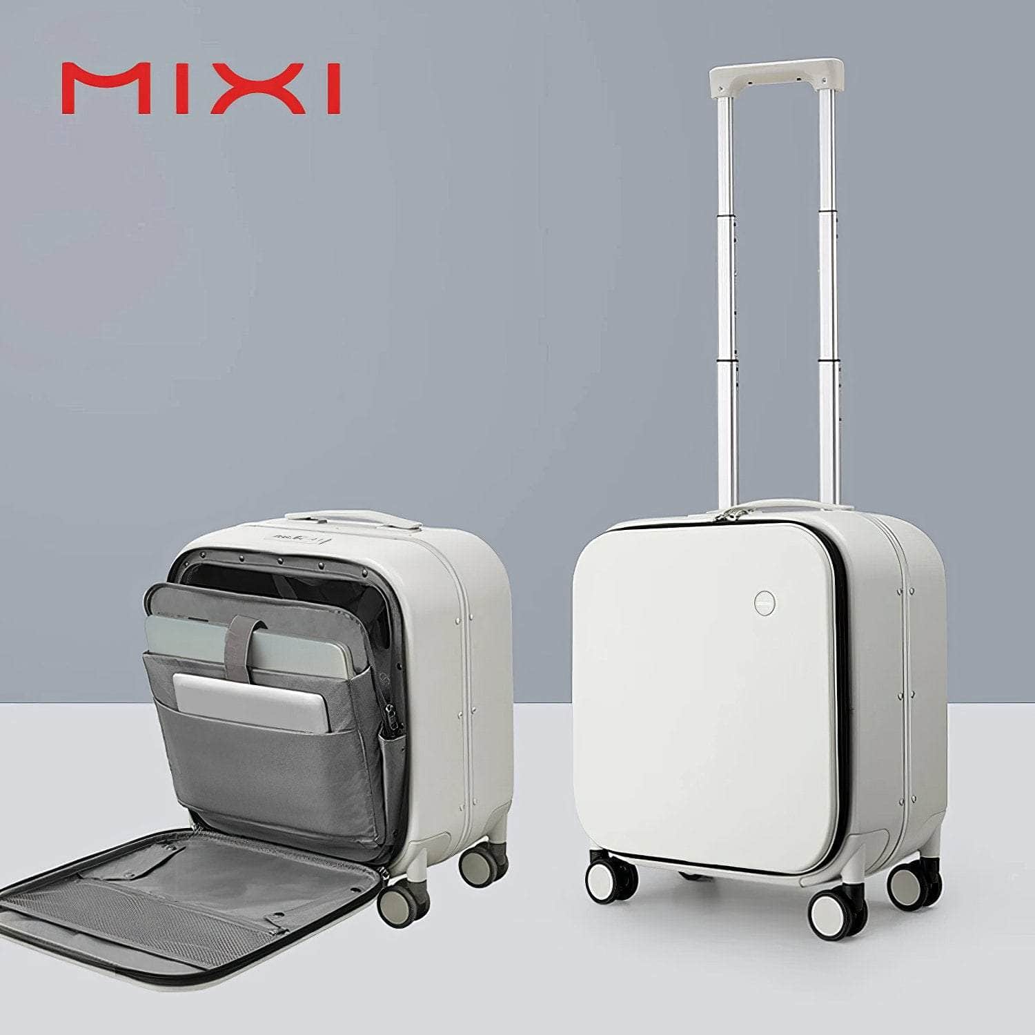 18 Inch Polycarbonate Carry-On Suitcase Aluminum Frame