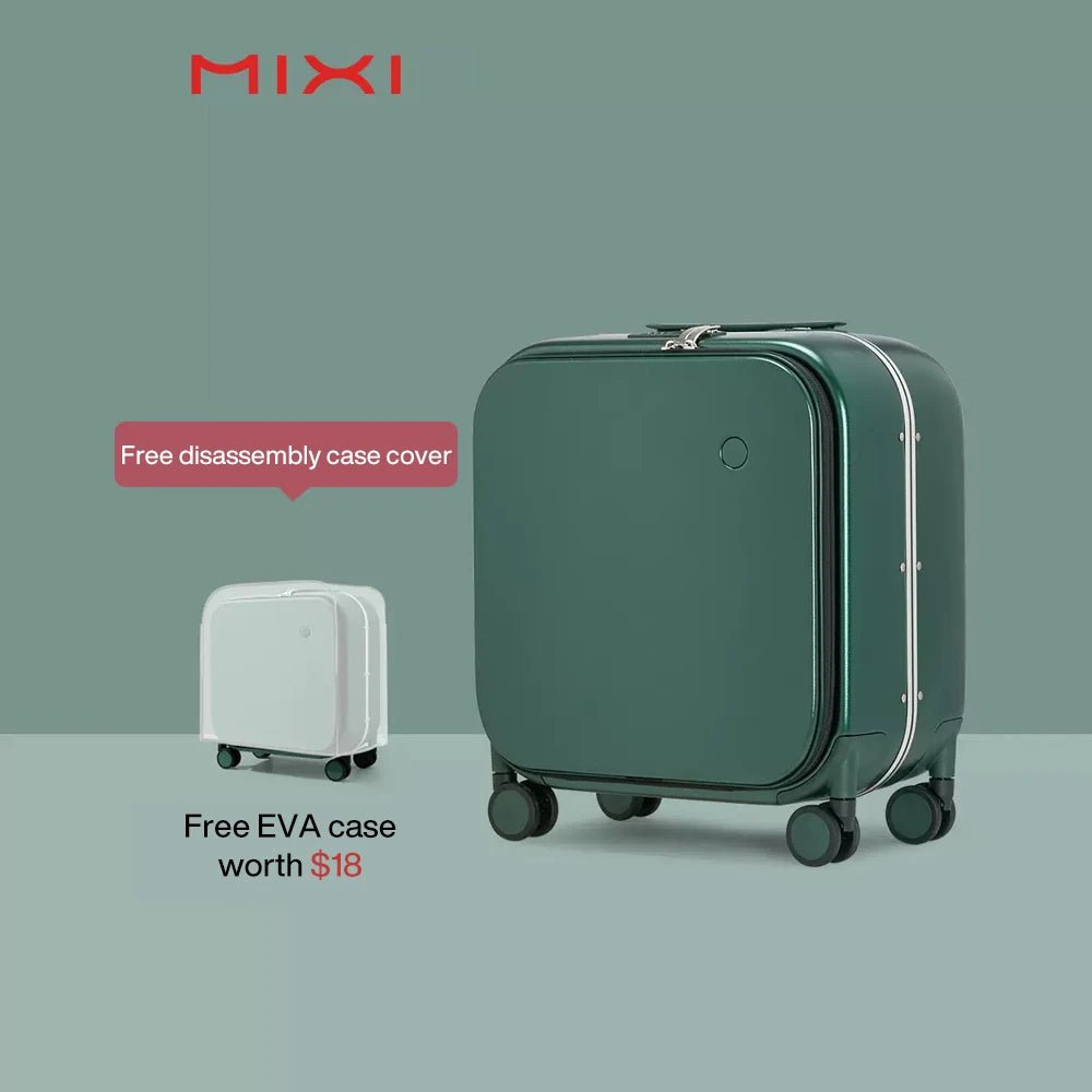 18 Inch Polycarbonate Carry-On Suitcase Aluminum Frame Blackish Green / Russian Federation