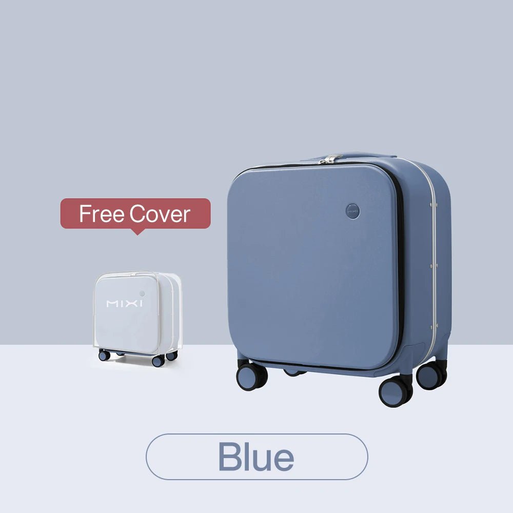 18 Inch Polycarbonate Carry-On Suitcase Aluminum Frame Blue / Russian Federation
