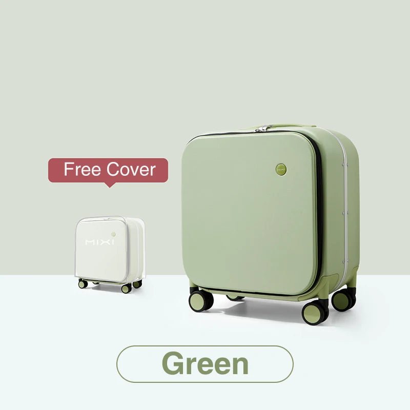 18 Inch Polycarbonate Carry-On Suitcase Aluminum Frame Green / Russian Federation