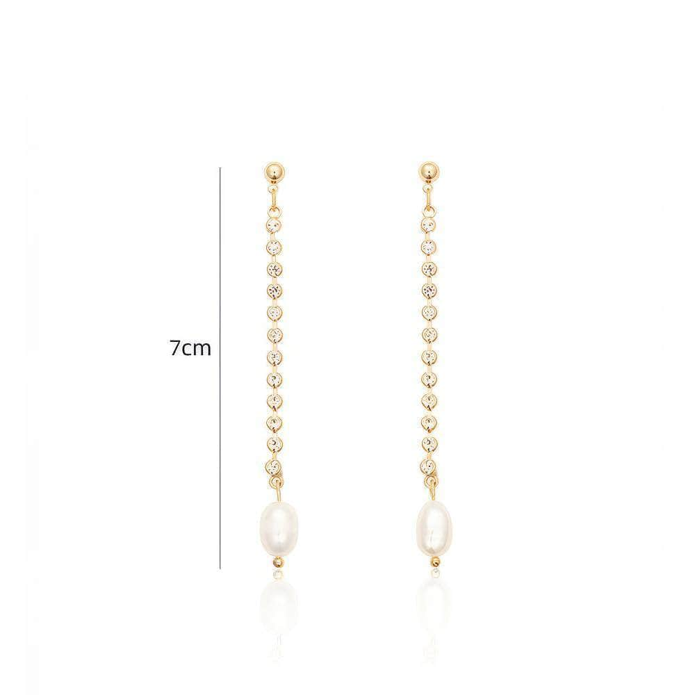 18K Gold Freshwater Pearl Drop Earrings