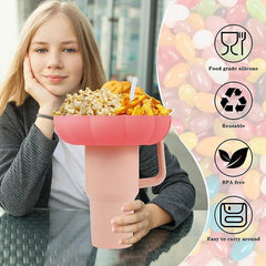 1PC Snack Bowl Platters Reusable For Stanley Tumbler Cup 40Oz Accessories Compatible Tray Divider Container Food Holder Outdoor