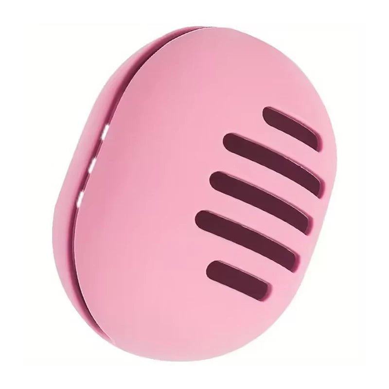 1Pcs Makeup Sponge Holder Eco-Friendly Silicone Multi-hole Beauty Blender Storage Case Travel Protable Cosmetic Puff Holder Box pink