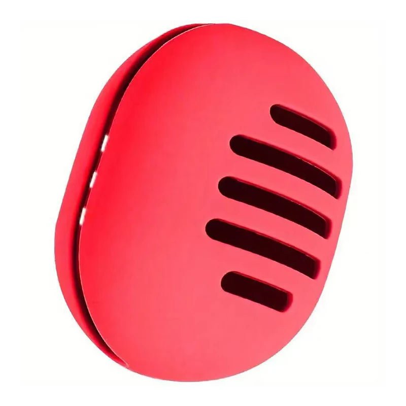 1Pcs Makeup Sponge Holder Eco-Friendly Silicone Multi-hole Beauty Blender Storage Case Travel Protable Cosmetic Puff Holder Box red