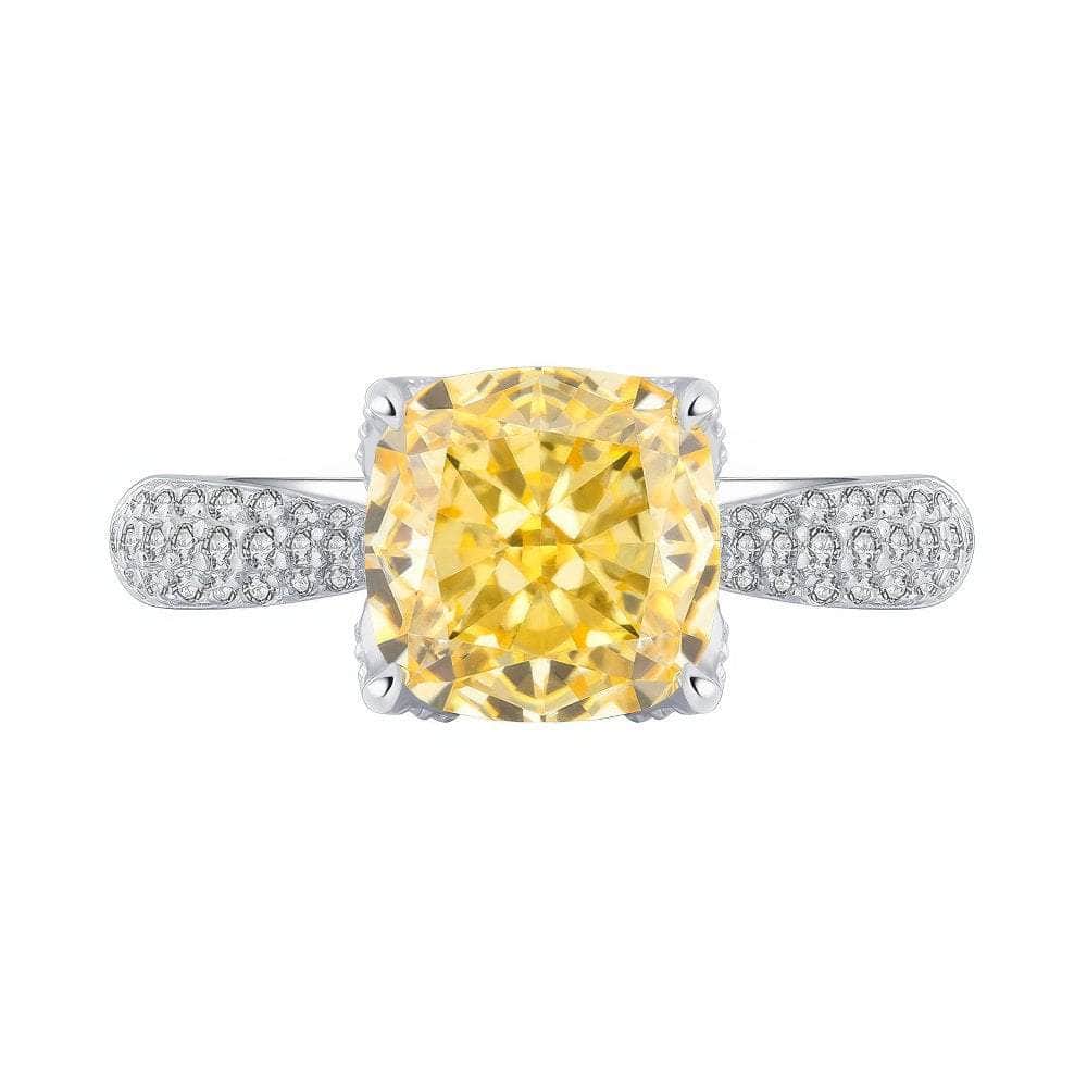 2.32 CT 14K White Gold Lab Grown Yellow Canary Diamond Ring