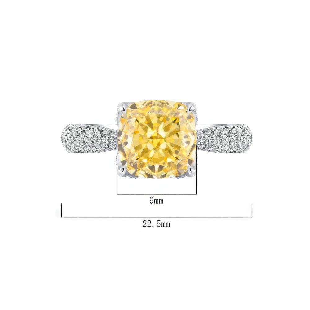 2.32 CT 14K White Gold Lab Grown Yellow Canary Diamond Ring