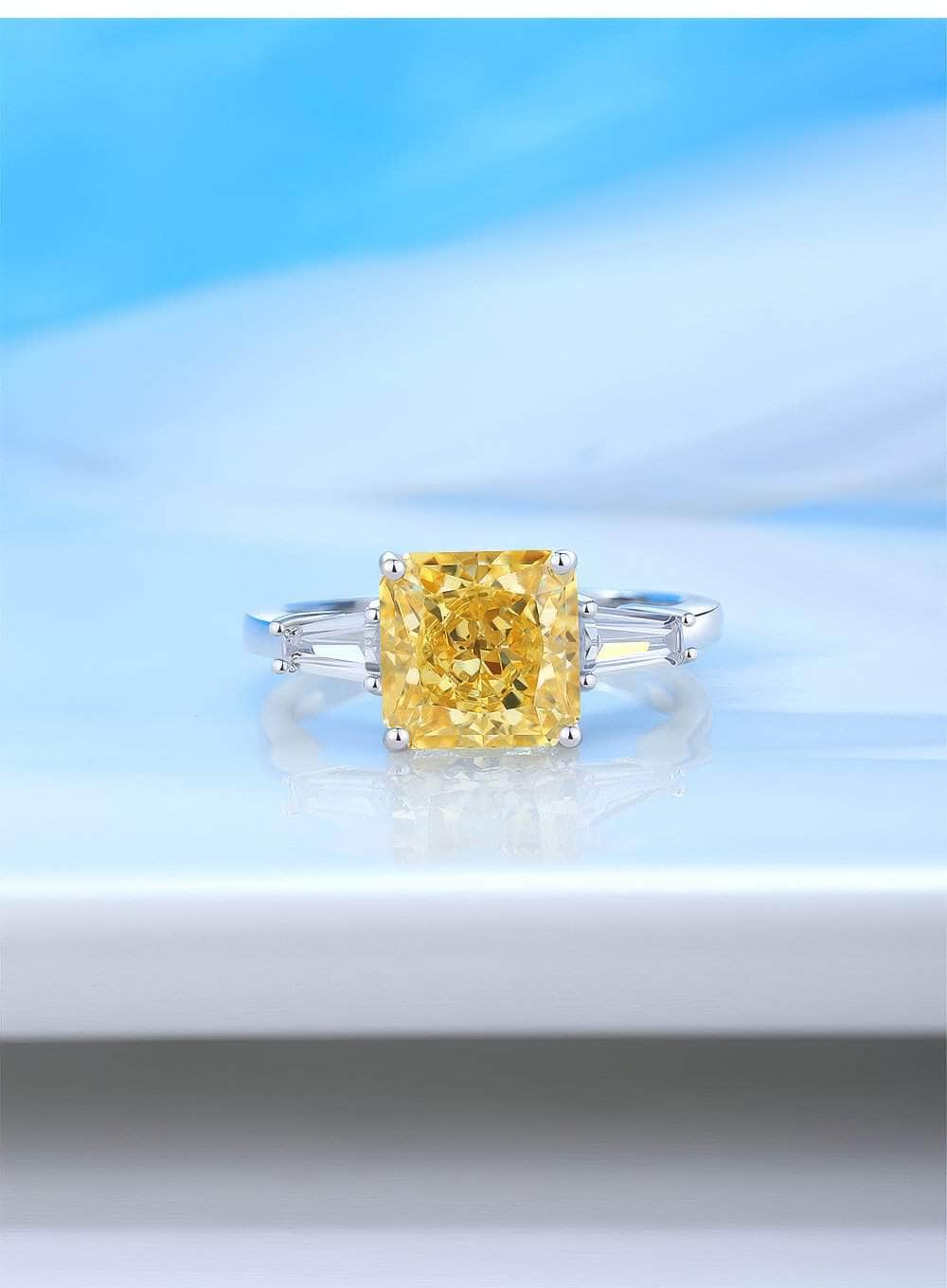 2.32 Ct Radiant Cut Lab-Created Gemstone Diamond 14k Gold Ring