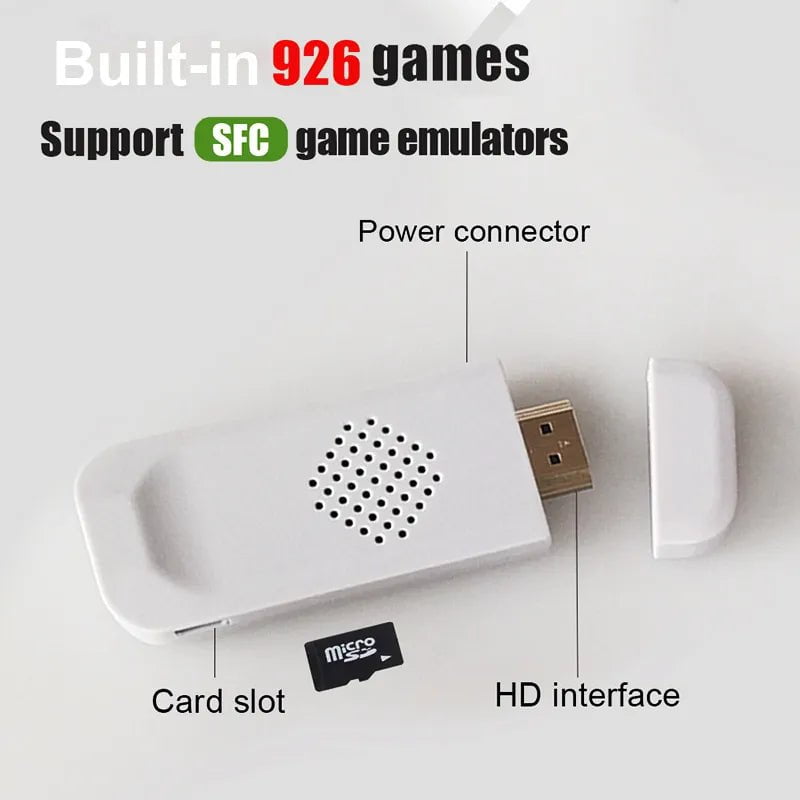 2.4G Wireless Game Console for SNES NES - HDMI-compatible Game Stick, Built-in 4700+ Retro Games 4700 games