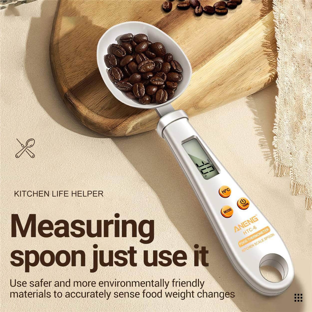 2-in-1 Digital Kitchen Scale with LCD Display