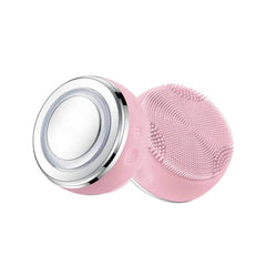 2-in-1 LED Light Therapy & Silicone Heating Facial Cleanser Brush
