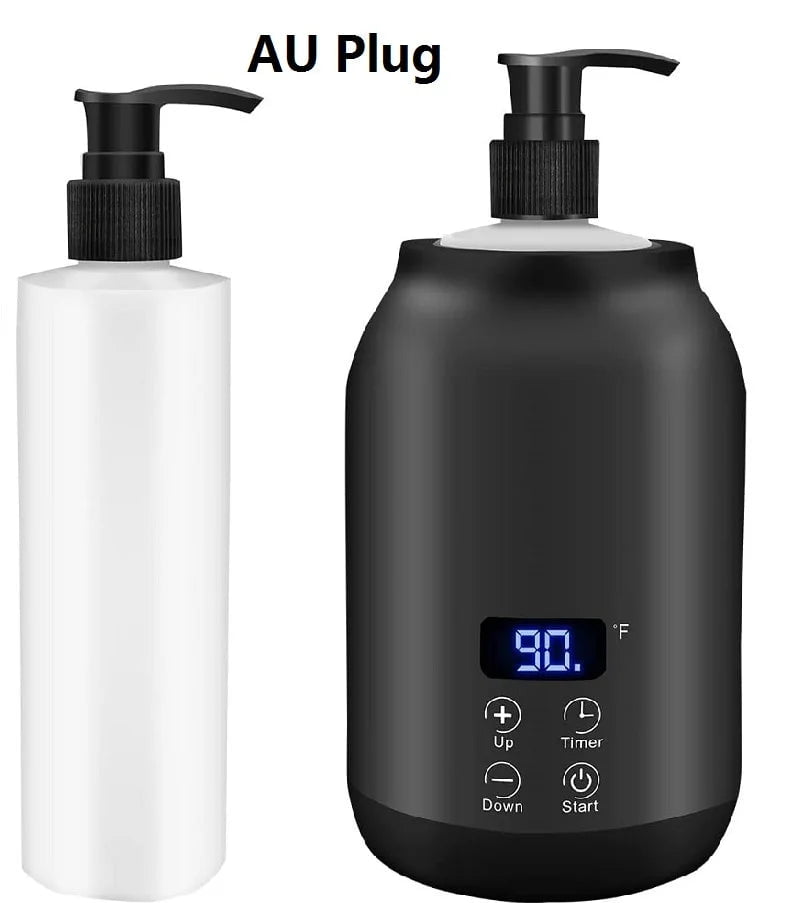 250ML Electric Massage Oil Warmer: Digital Lotion Cream Heater with LED Display, Bottle Dispenser for Home, Pro Salon, Spa Massage Black AU Plug / 250ml