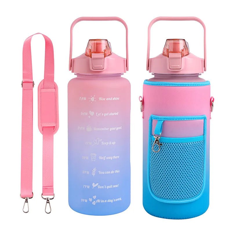 2L Water Bottle Cover Insulator Sleeve Bag Tumbler Bottle Case Bag With Strap Portable For Camping Outdoor Sports Drinkware Bag Powder Blue