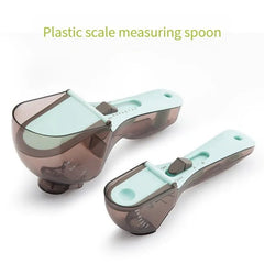 2PCS Measuring Spoon Set - Plastic Kitchen Tools for Accurate Milk Powder Measurements in Baking light green