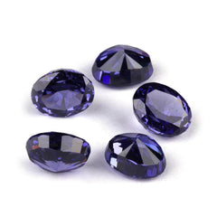 3 Set Amethyst Oval Cut Lab Grown Diamond Gemstone
