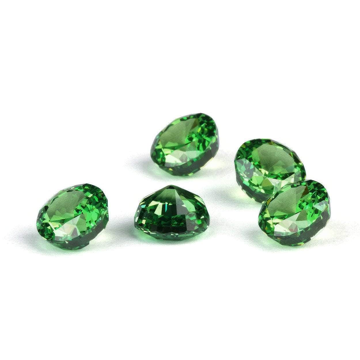 3 Set Emerald Round Cut Lab Grown Diamond Gemstone