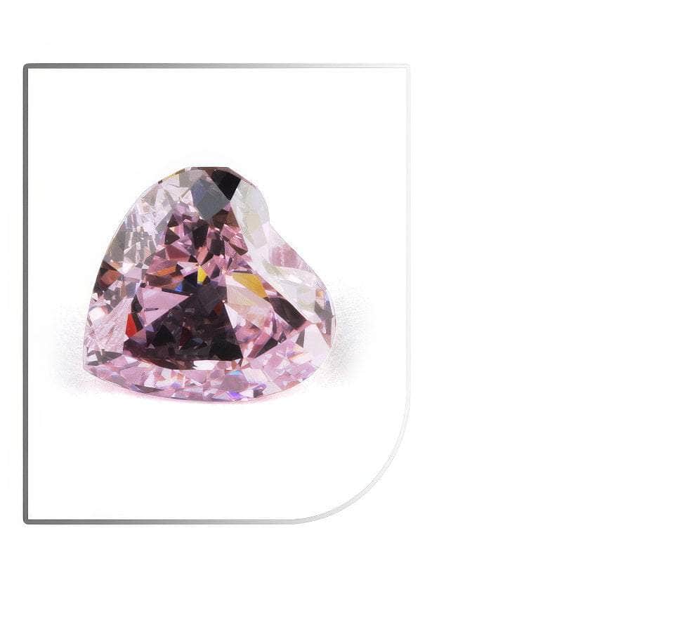 3 Set Light Pink Heart Cut Lab Grown Diamond Gemstone