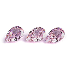 3-Set Light Pink Pear Cut Lab Grown Diamond Gemstone