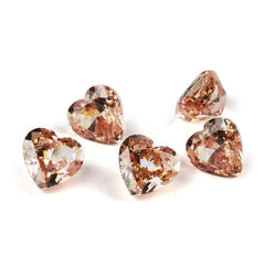 3 Set Morgan Orange Heart Cut Lab Grown Diamond Gemstone