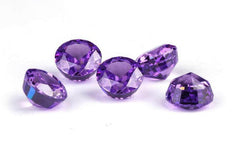 3-Set Purple Amethyst Round Cut Lab Grown Diamond Gemstone