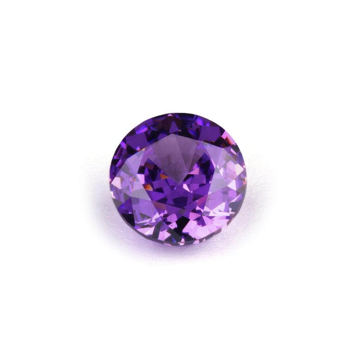 3-Set Purple Amethyst Round Cut Lab Grown Diamond Gemstone