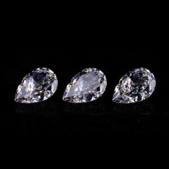 3 Set White Crystal Pear Cut Lab Grown Diamond Gemstone