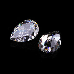 3 Set White Crystal Pear Cut Lab Grown Diamond Gemstone