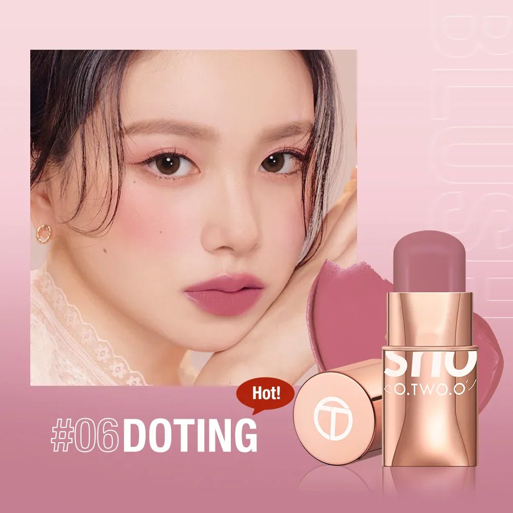 3-in-1 Lipstick Blush Stick: Eyes, Cheek, and Lip Tint - Buildable, Waterproof, Lightweight Cream Multi-Stick Makeup for Women DOTING / CHINA