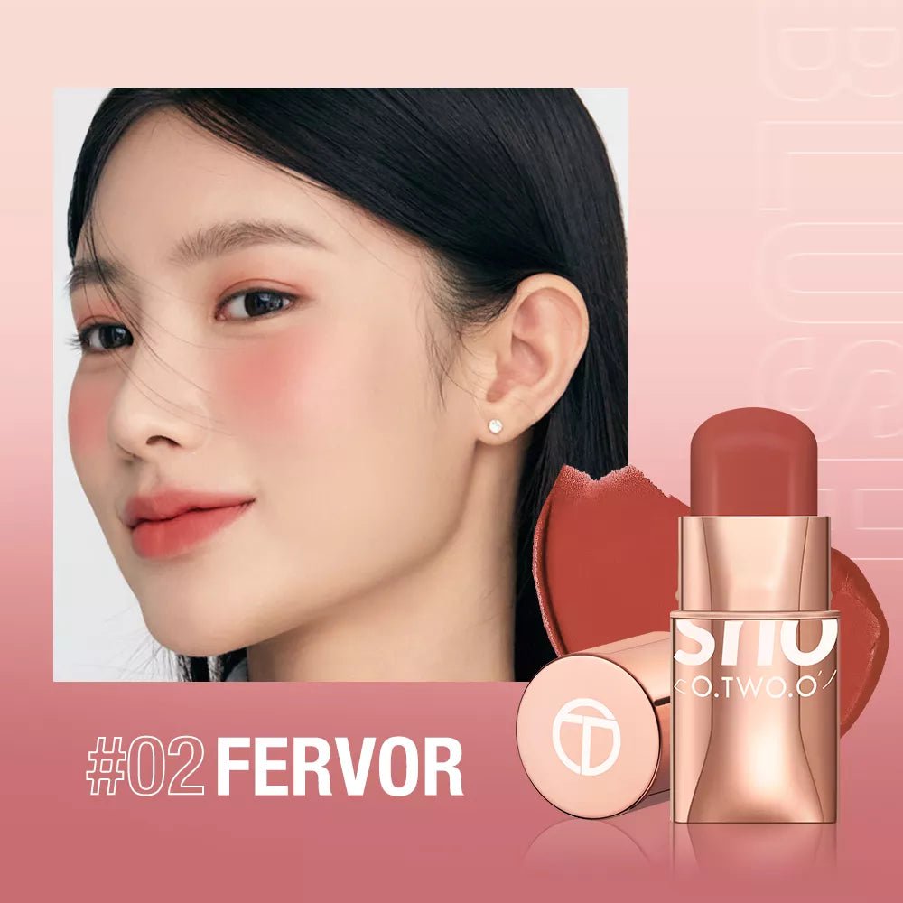 3-in-1 Lipstick Blush Stick: Eyes, Cheek, and Lip Tint - Buildable, Waterproof, Lightweight Cream Multi-Stick Makeup for Women FERVOR / CHINA