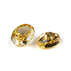 3 Set Canary Yellow Oval Cut Lab Grown Diamond Gemstone