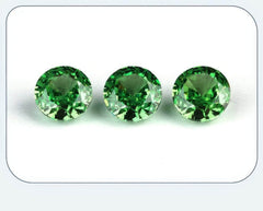 3 Set Emerald Round Cut Lab Grown Diamond Gemstone