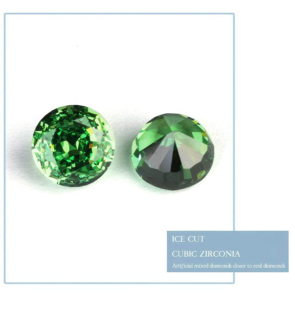 3 Set Emerald Round Cut Lab Grown Diamond Gemstone