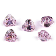 3 Set Light Pink Heart Cut Lab Grown Diamond Gemstone 5*5mm / Light Pink / Heart