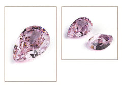 3-Set Light Pink Pear Cut Lab Grown Diamond Gemstone