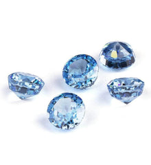 3 Set Of Blue Sapphire Round Cut Lab Grown Diamond Gemstone