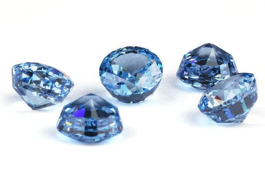 3 Set Of Blue Sapphire Round Cut Lab Grown Diamond Gemstone 4mm / Blue Sapphire / Round
