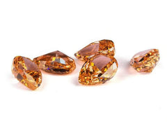 3 Set Of Morganite Pear Cut Lab Grown Diamond Gemstone