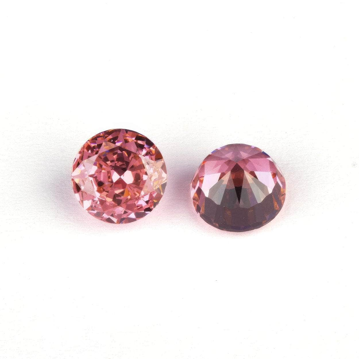 3 Set Of Morganite Round-Cut Lab-Grown Diamond Gemstone