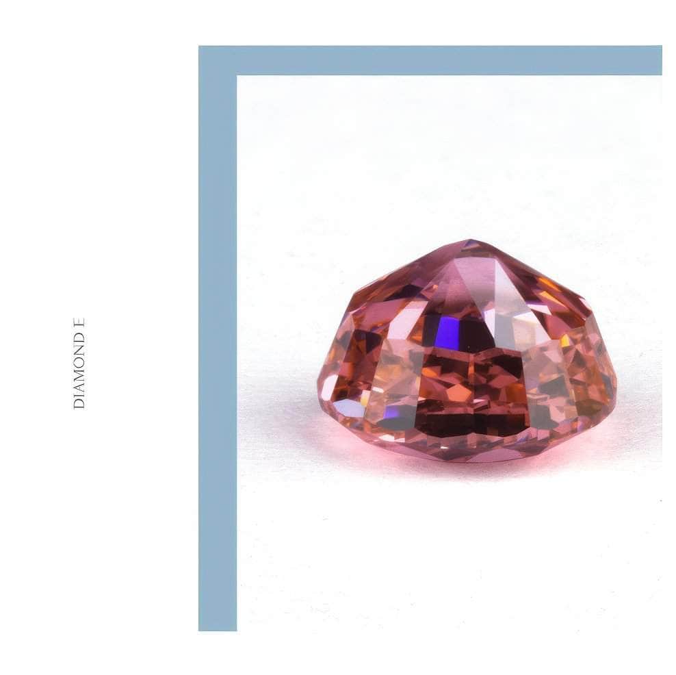 3 Set Of Morganite Round-Cut Lab-Grown Diamond Gemstone