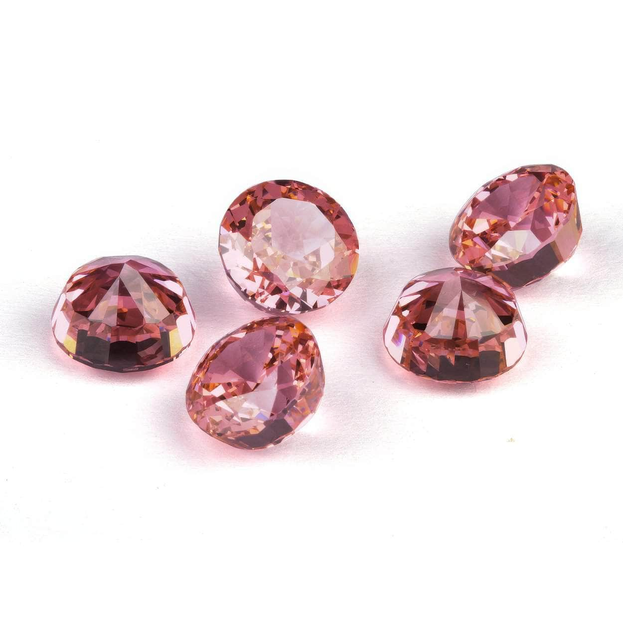 3 Set Of Morganite Round-Cut Lab-Grown Diamond Gemstone 4mm / Morganite / Round