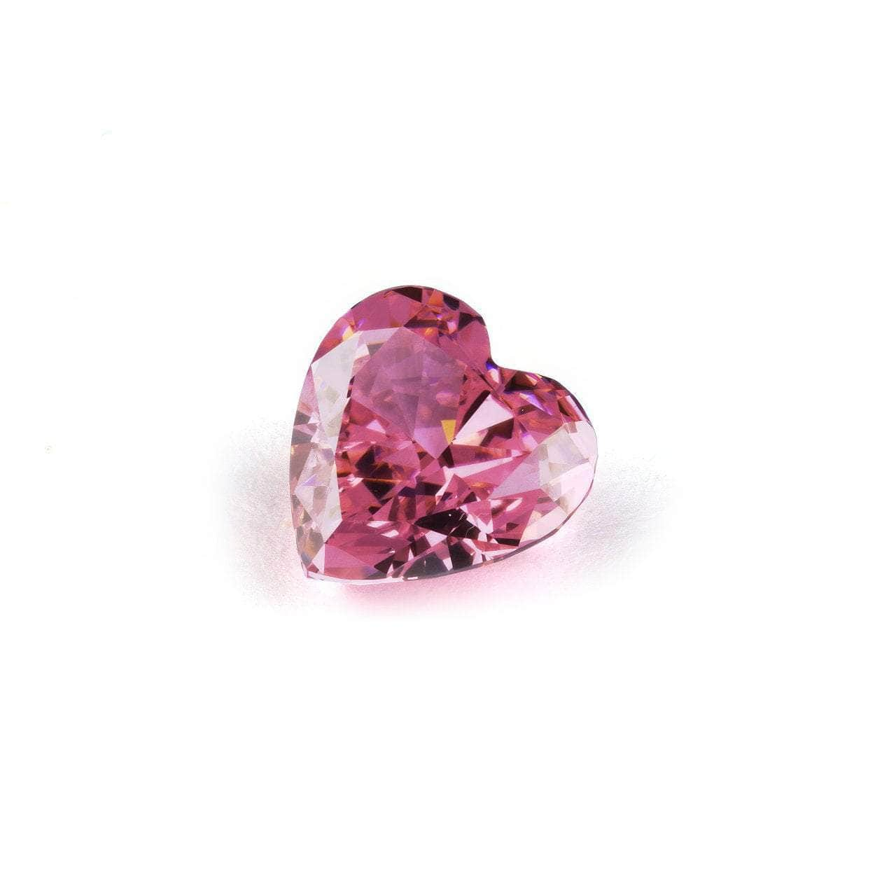 3 Set Of Pink Sapphire Heart-Cut Lab-Grown Diamond Gemstone