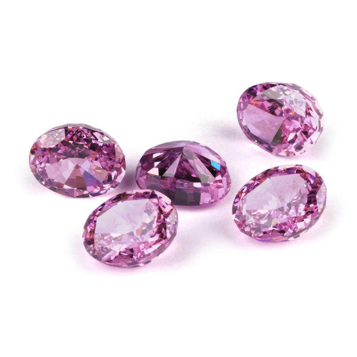 3 Set Of Purple Sapphire Oval-Cut Lab-Grown Diamond Gemstone 3*5mm / Purple Sapphire / Oval