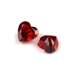 3 Set Ruby Heart Cut Lab Grown Diamond Gemstone