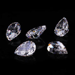 3 Set White Crystal Pear Cut Lab Grown Diamond Gemstone