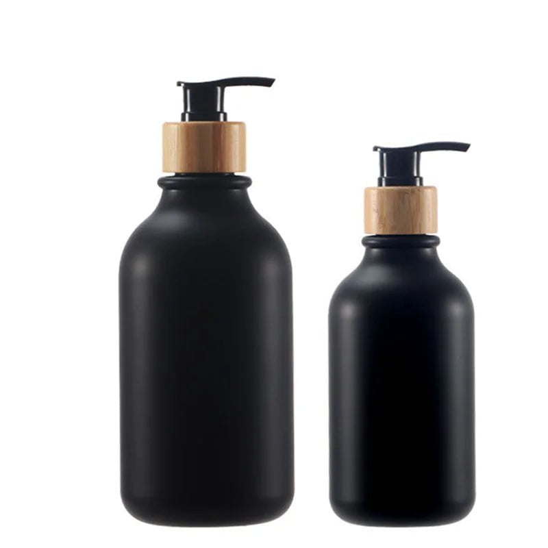 300/500ml Soap Pump Dispenser - Bathroom, Shampoo, Kitchen Dish Wood Pump Bottle, Refillable Shower Gel, Hand Liquid Storage Container
