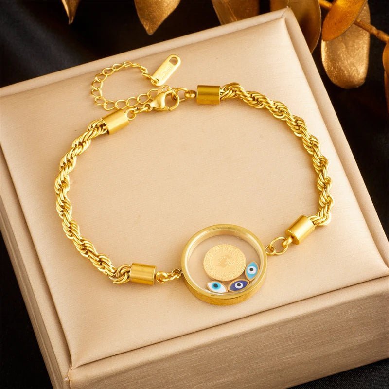316L Colored Zircon Crystals Bracelet - New Fashion Wrist Chain Jewelry for Women, a perfect Birthday Gift B1164