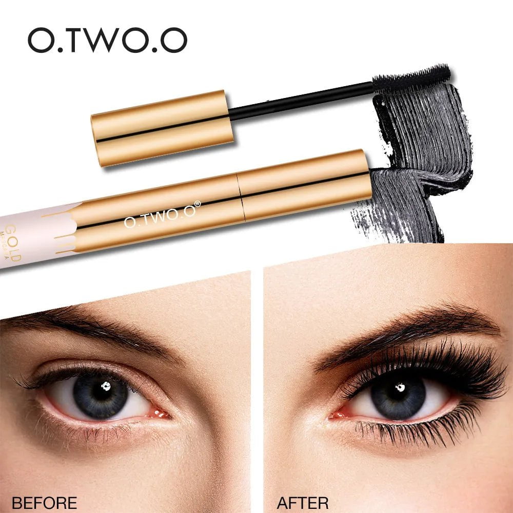 3D Mascara: Lengthening Black Lash, Eyelash Extension, Beauty Makeup, Long-wearing Gold Color