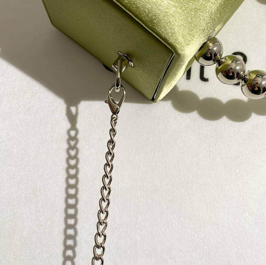 3D Rhinestone Bouquet Mini Box Bag Green
