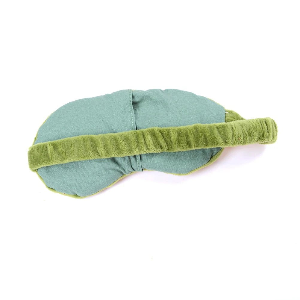 3D Sad Frog Sleep Mask - Natural Sleeping Eyeshade Cover, Soft Portable Blindfold for Women and Men Green