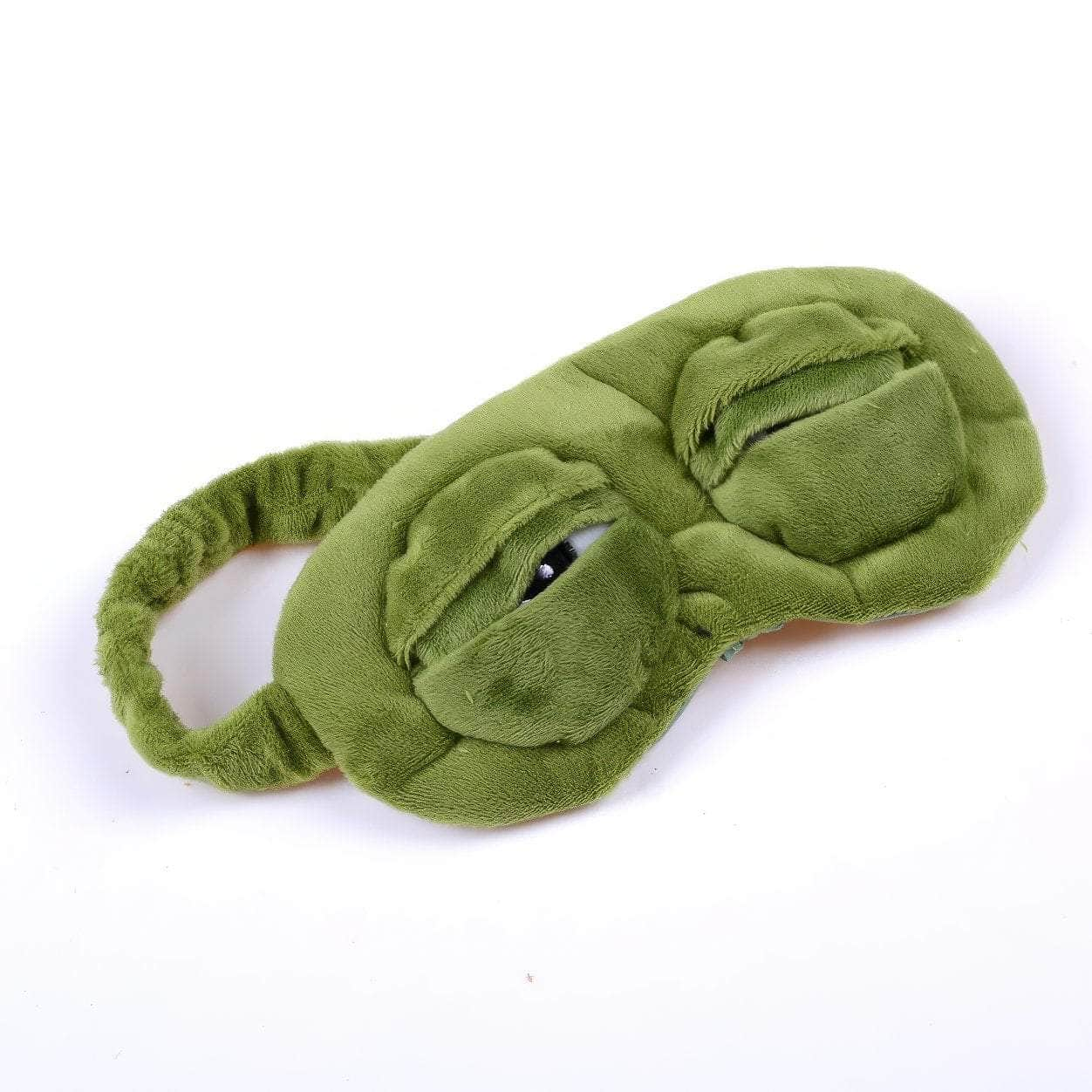 3D Sad Frog Sleep Mask - Natural Sleeping Eyeshade Cover, Soft Portable Blindfold for Women and Men Green