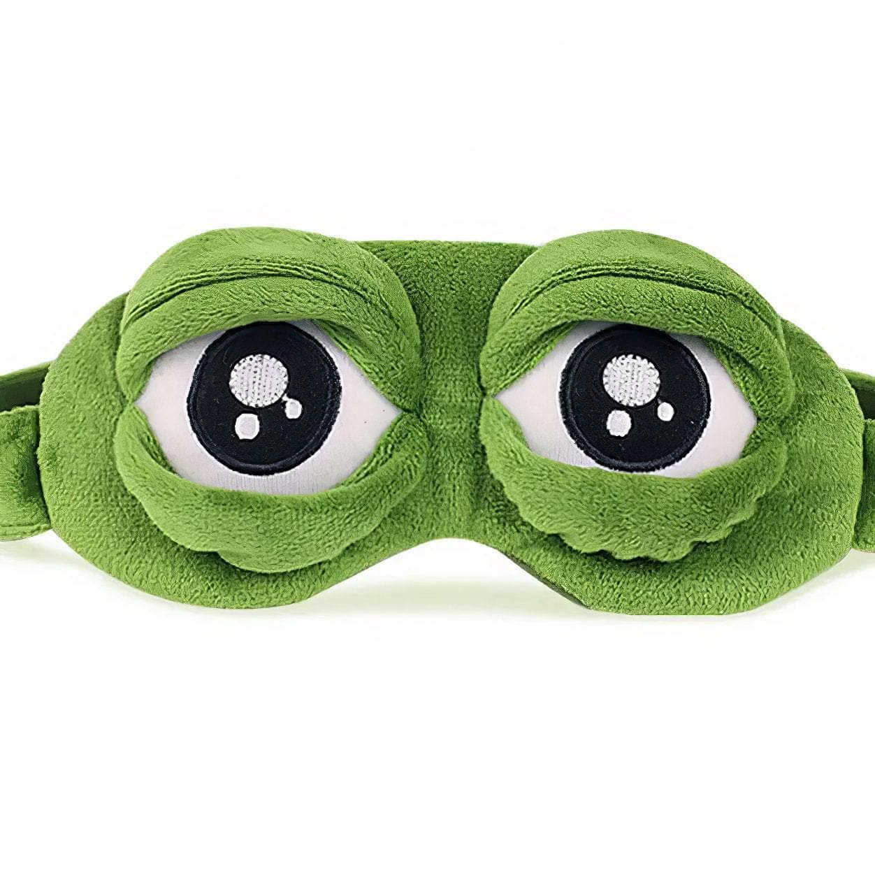 3D Sad Frog Sleep Mask - Natural Sleeping Eyeshade Cover, Soft Portable Blindfold for Women and Men Green